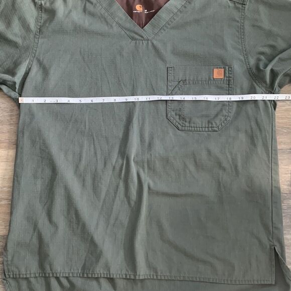 Carhartt scrub top olive green color size medium - Picture 6 of 10